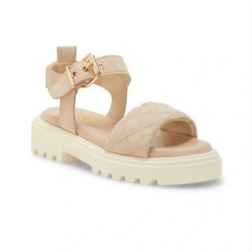 Vince Camuto Sassia Sandals Chunky Platform Beige Neutral Women's 9 Summer Shoe